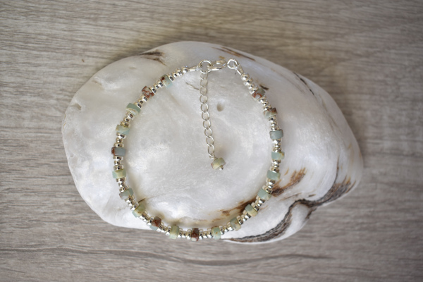 Handmade sterling silver clasp bracelet